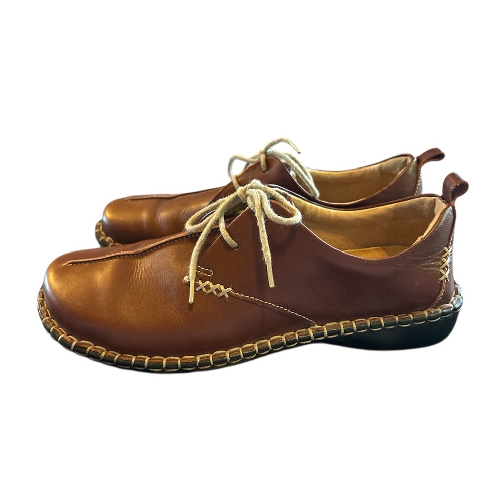 Josef Seibel Brown Leather Oxford Shoes Women's Size‎ 37 / US 6.5–7 Comfort - Picture 2 of 9